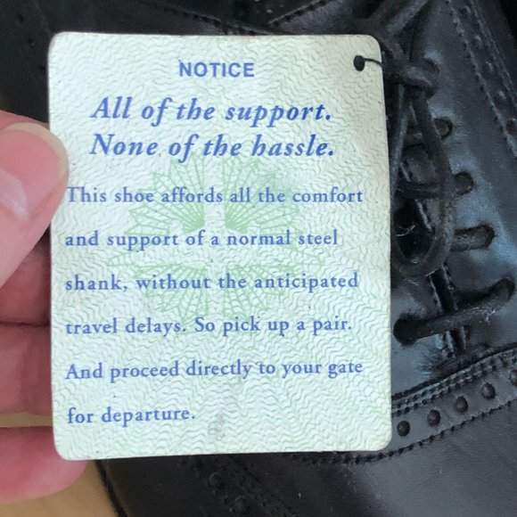 Vintage FLORSHEIM Preppy Leather Wingtip Brogues Men’s size 10.5 Black NEW main image 15
